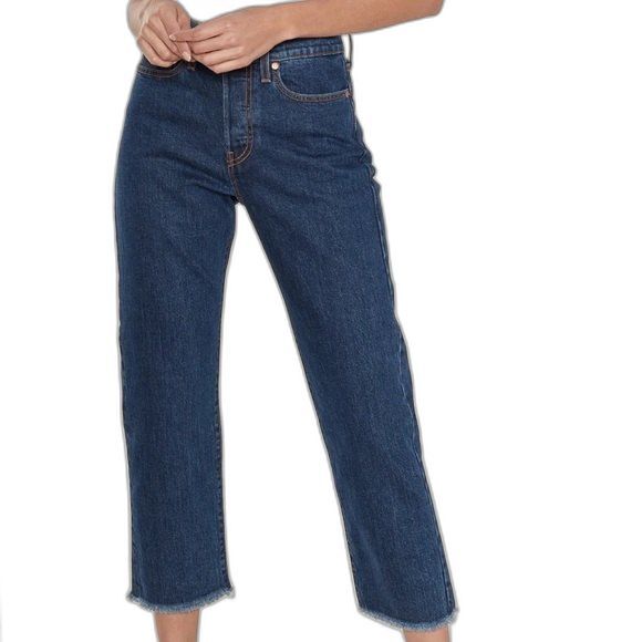 Levi’s Premium Wedgie Frayed Hem Jeans High Rise Button Fly 27 - Picture 1 of 11